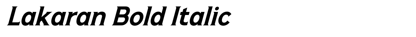 Lakaran Bold Italic